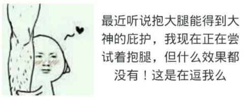 抱大腿是什么意思?抱大腿要趁早 抱大腿幽默回复 抱大腿表情包
