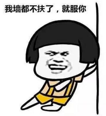 不扶墙就服你是什么意思什么梗 我墙都不服了就服你的段子表情包