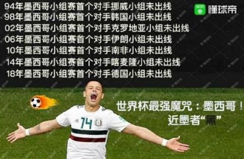 近墨者黑魔咒是什么意思 世界杯最强魔咒 墨西哥小组赛首对手都未出线