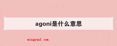 agoni是什么意思