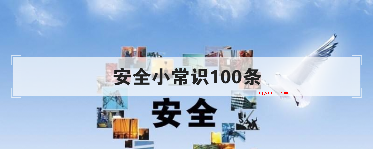 安全小常识100条