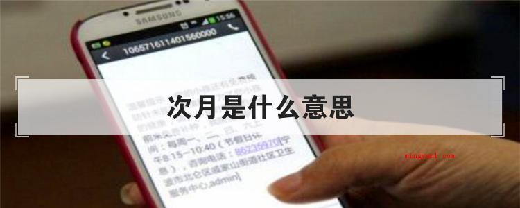 次月是什么意思