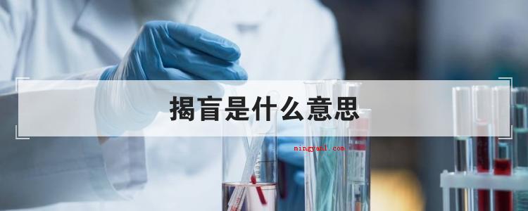 揭盲是什么意思