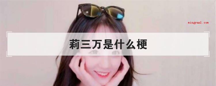 莉三万是什么梗