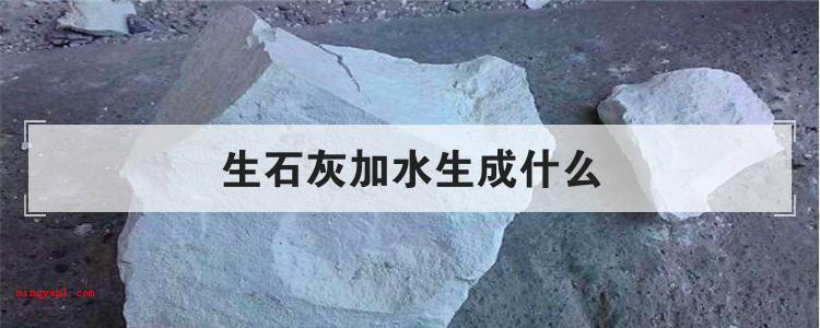 生石灰加水生成什么