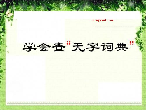 无字词典是指什么
