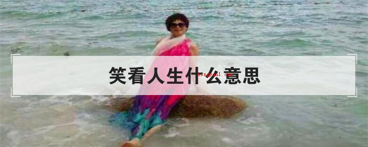 笑看人生什么意思