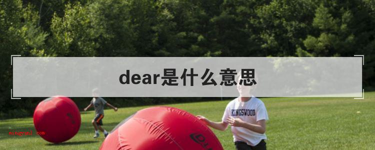 dear是什么意思