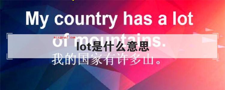 lot是什么意思