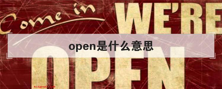open是什么意思