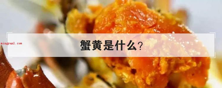 蟹黄是什么