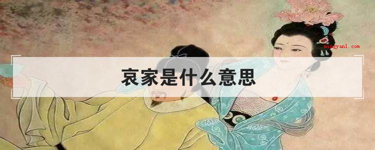 哀家是什么意思