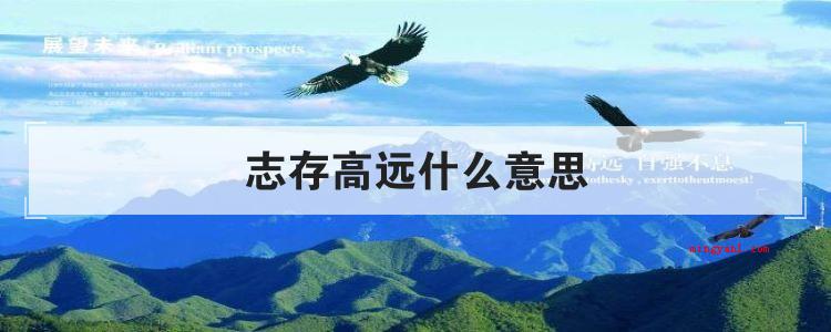 志存高远什么意思