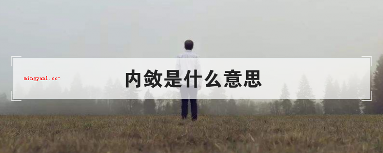内敛是什么意思
