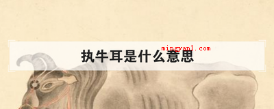 执牛耳是什么意思