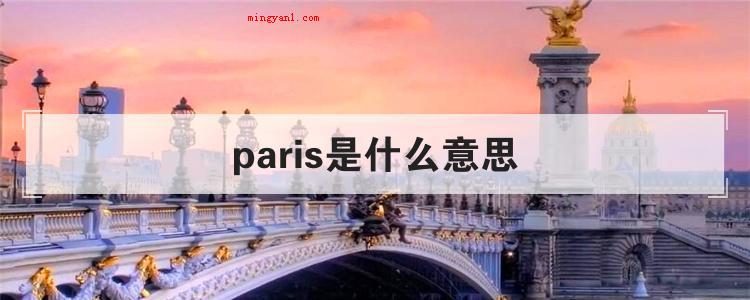 paris是什么意思