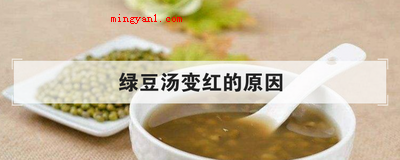 绿豆汤变红的原因