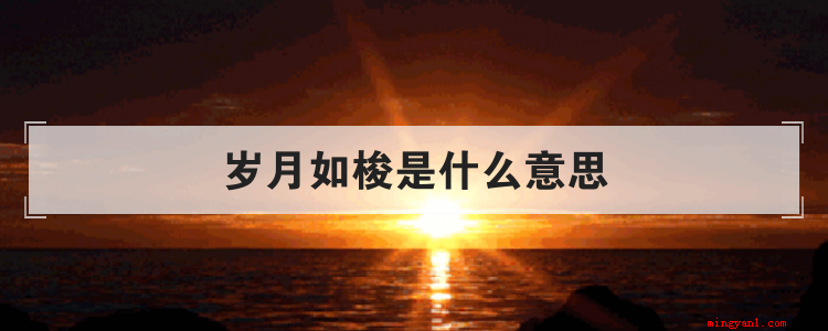 岁月如梭是什么意思