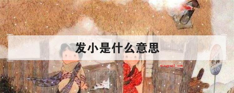 发小是什么意思