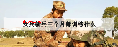 女兵新兵三个月都训练什么
