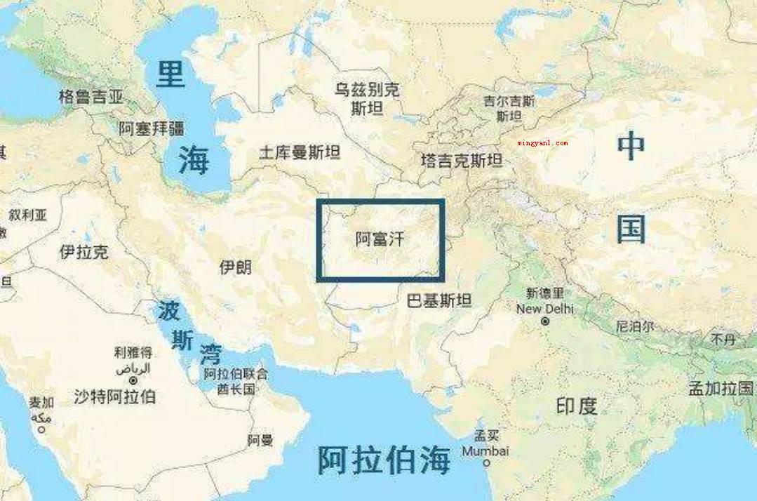 阿富汗与中国哪里接壤?