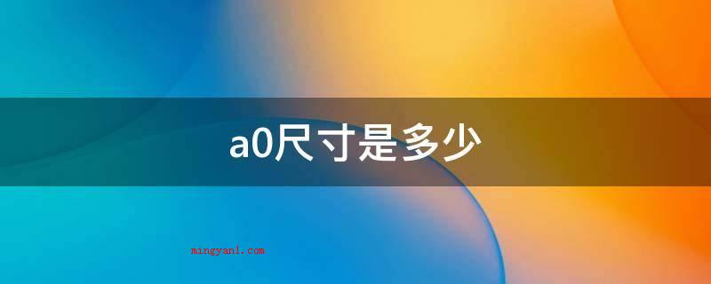 a0尺寸是多少