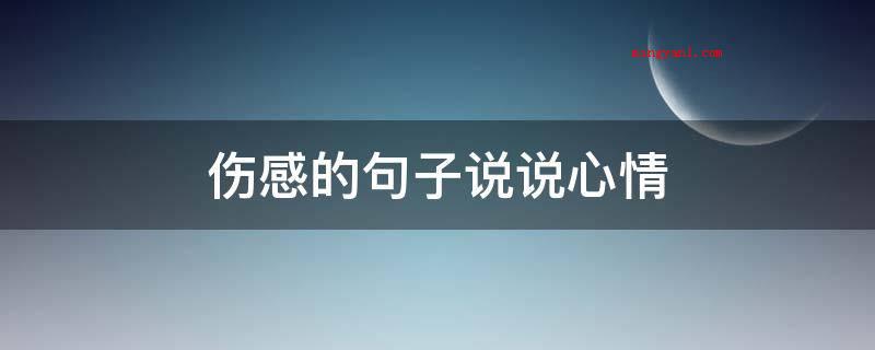 伤感的句子说说心情