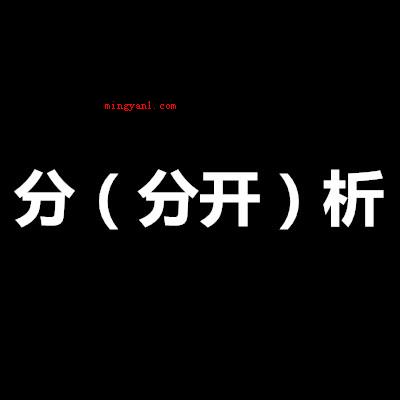 “分析分开”打一成语?