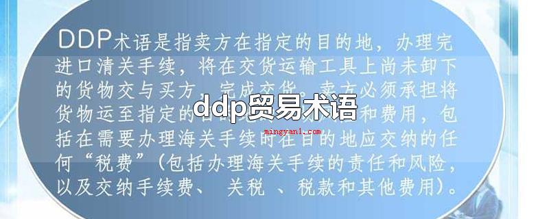 ddp贸易术语