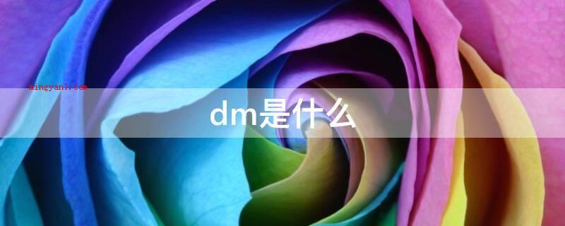 dm是什么（DM是英语Direct Mail advertising的省）