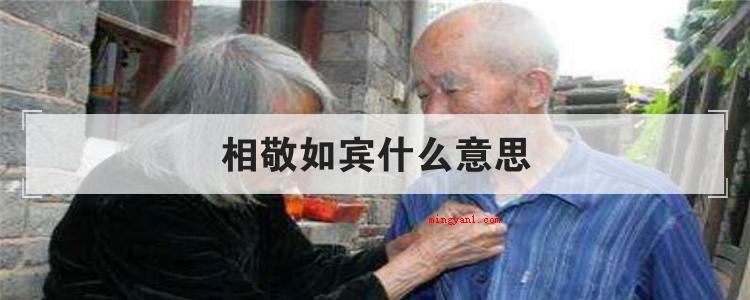 相敬如宾什么意思(相敬如宾的真正含义是什么?)