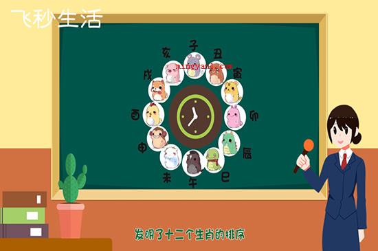十二生肖排序(上古时代依据十二时辰的启迪下,创造发明了十二个属相的排序)