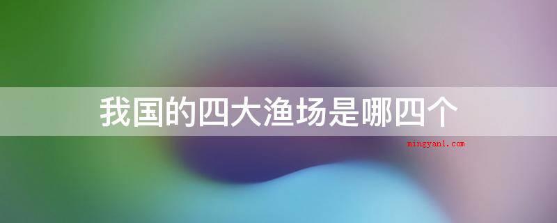 我国的四大渔场是哪四个(北部湾渔场有哪些优势?)