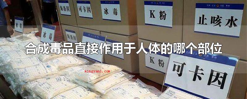 合成毒品直接作用于人体的哪个部位(生成毒品立即效果于身体的中枢神经系统软件)
