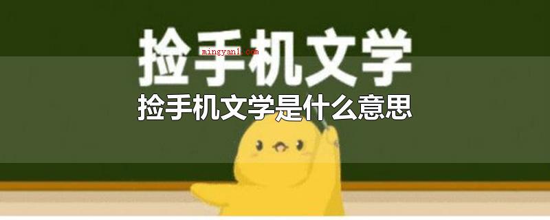 捡手机文学是什么意思(捡手机文学是伪造聊天记录)