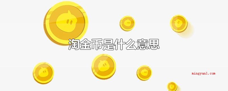 淘金币是什么意思(淘金币是什么意思买东西付款后能领)