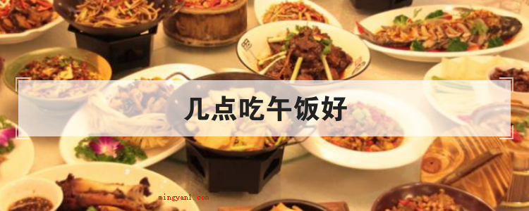 几点吃午饭好(一二餐吃不太好看不出来什么问题)