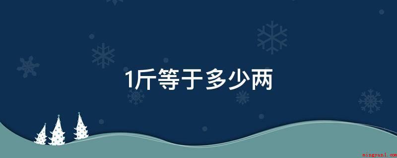 1斤等于多少两(一斤等于10两。故时1斤相当于16两,故有成语半斤八两。斤、)