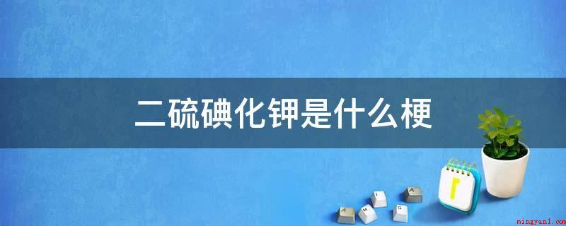 二硫碘化钾是什么梗(二硫碘化钾在网络用词中的意思)
