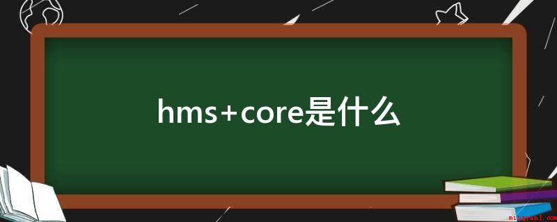 hms core是什么(hmscore表明HMS关键服务项目)