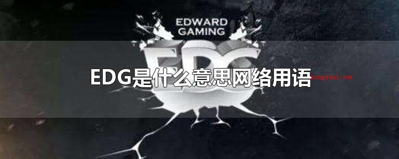 EDG是什么意思网络用语(EDG代表什么意思网络用词)