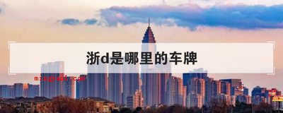 浙d是哪里的车牌(简略回应浙D是浙江省绍兴市的车牌号编号,在其中浙A代表杭州市)