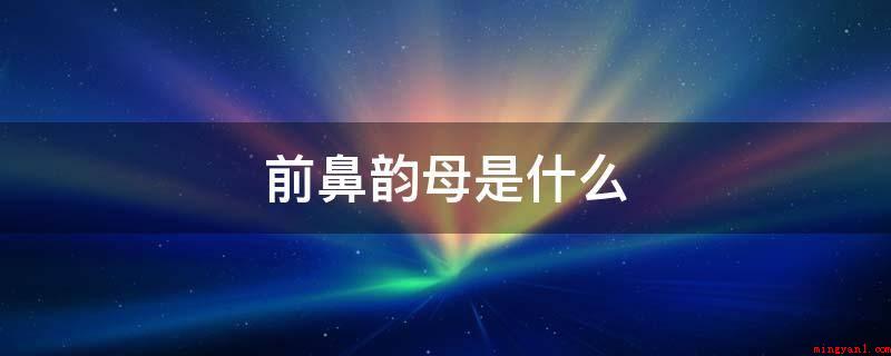 前鼻韵母是什么(前鼻韵母是an、en、in、un、ün)