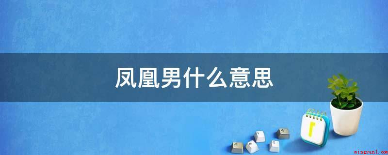 凤凰男什么意思(凤凰男指的是出生穷困、努力拼搏的男士)