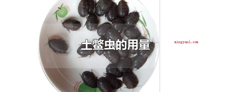 土鳖虫的用量(土鳖虫的日用量为3~10克)