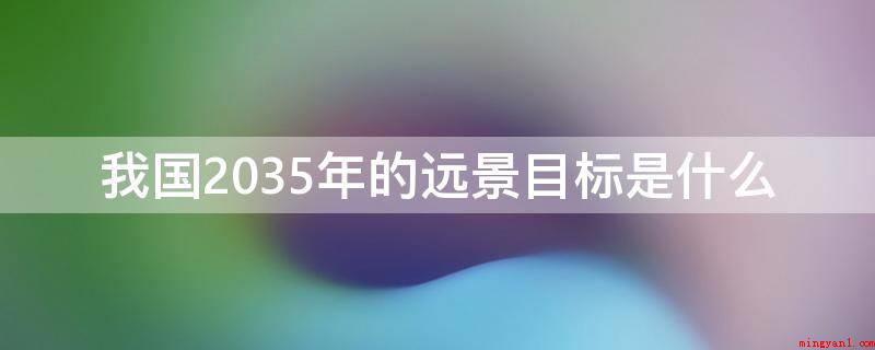 我国2035年的远景目标是什么(平安中国基本建设做到更高质量)