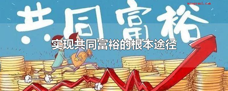 实现共同富裕的根本途径（共同富裕的根本途径是以经济建设为中心）