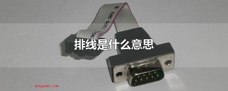 排线是什么意思(排线也称之为柔性线路板,指的是依照行业类别标准要求)
