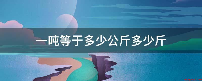 一吨等于多少公斤多少斤（一吨和1000kg的区别）