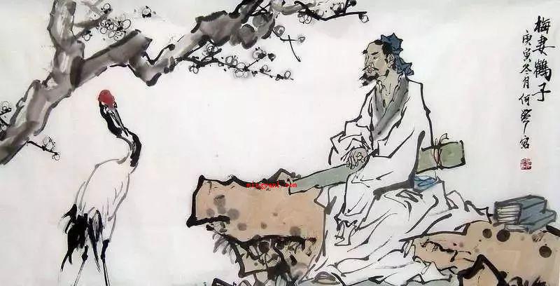 梅妻鹤子的诗人是哪一位?(中华传统美术绘画的普遍主题之一)